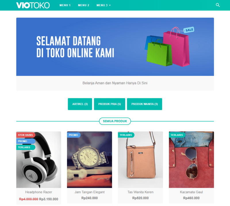 Template Toko Online Blogspot- Viotoko