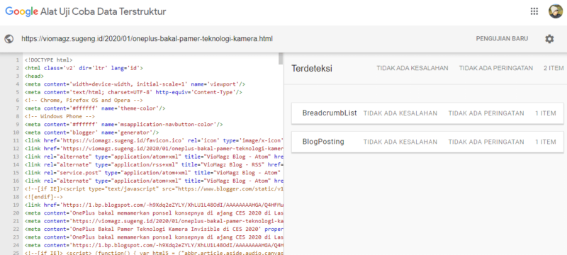 Viomagz - Google Data Terstruktur